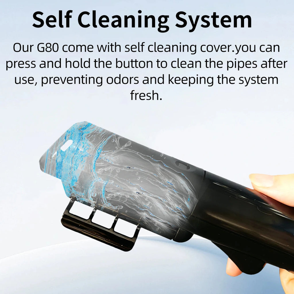 ABIR G80 Handheld Carpet Cleaner — 150000Pa Wet & Dry Vacuum for Home, Sofa, Window, Car, Pet & Upholstery Spot Cleaning