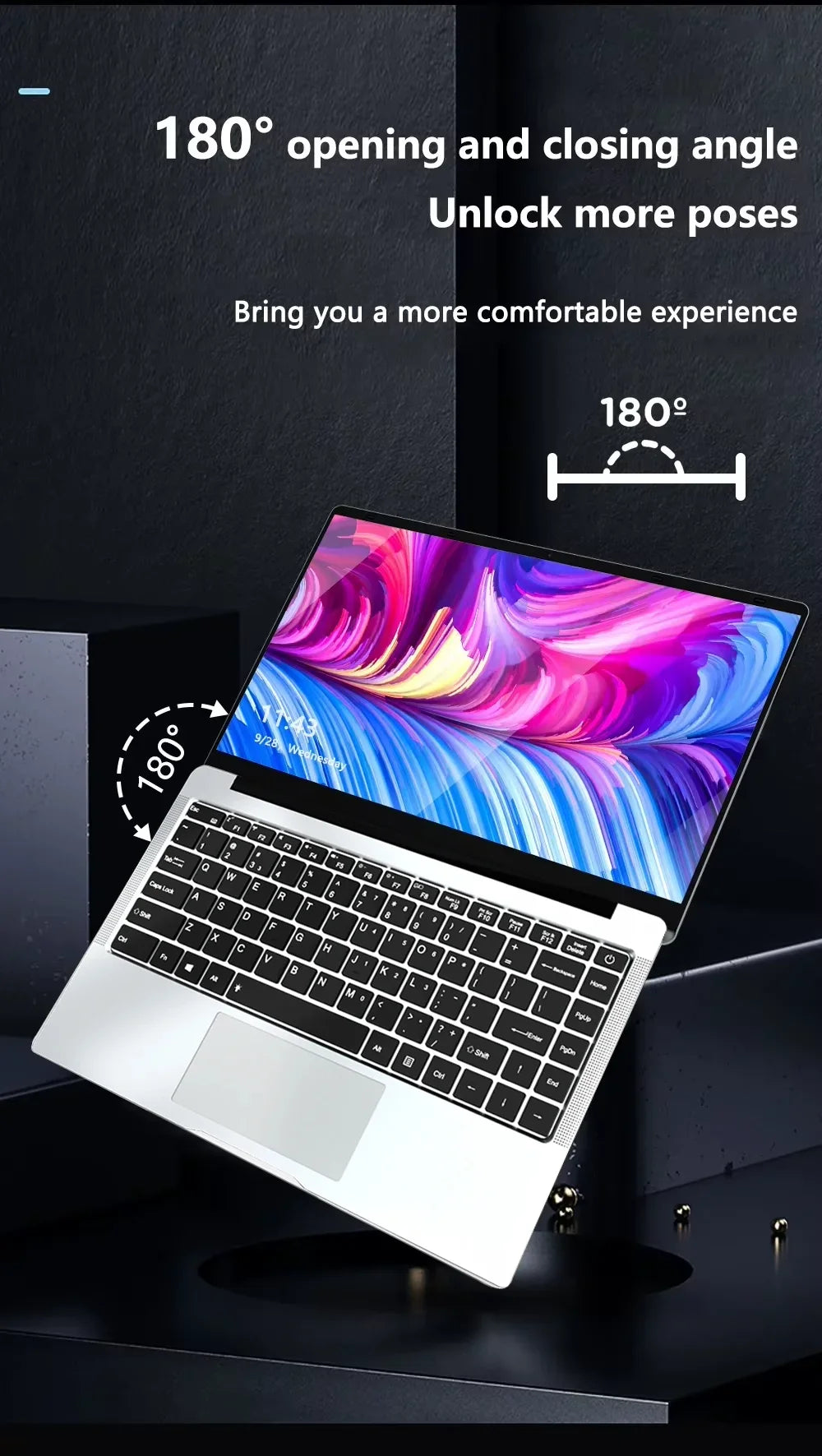 14.1" Intel i7 & Atom Dual-Processor Laptop – 12GB RAM, Up to 2TB SSD, Windows 11 Pro