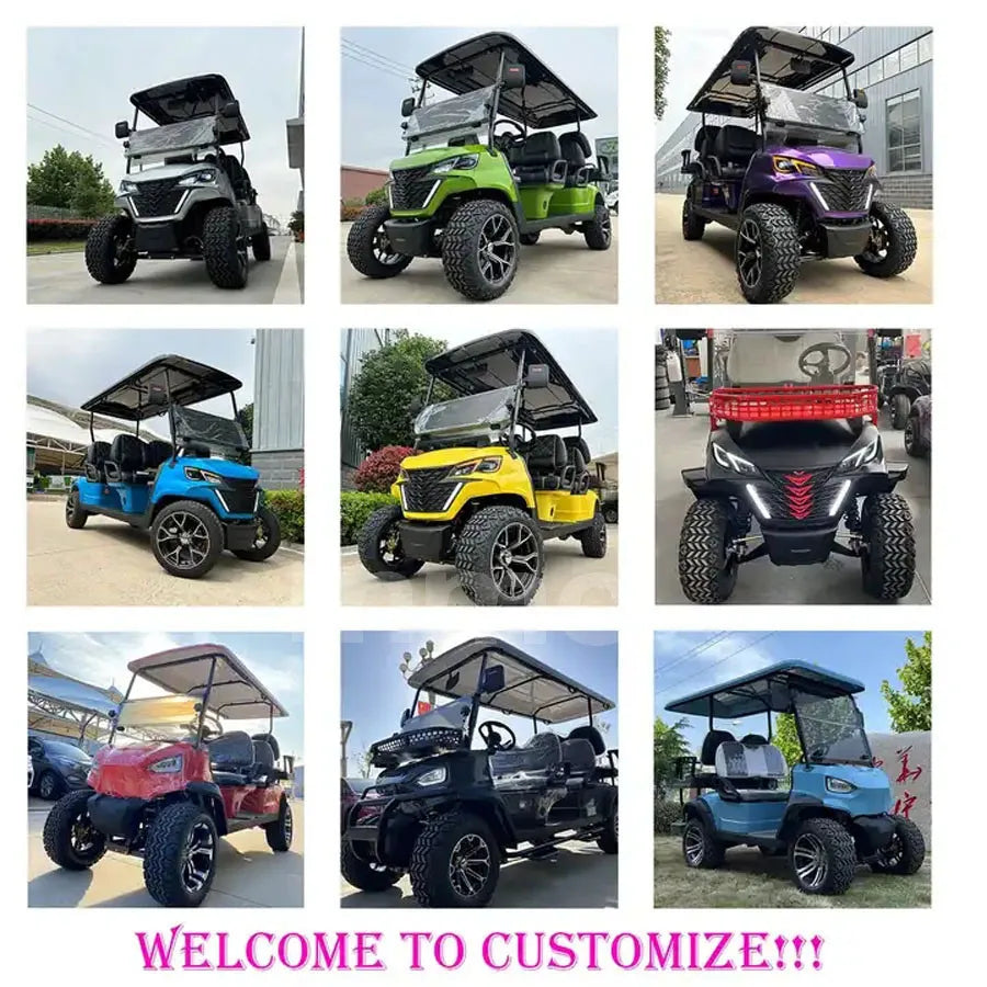 Supreme Luxury Electric Golf Cart — 4WD Off-Road 2/4/6 Seater, 48V–72V, 4–7.5kW