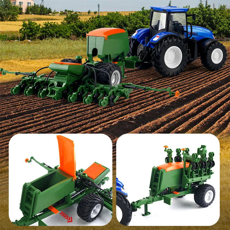 Farm Tractor Toy with Trailer & Accessories – Simulation Farmer Vehicle Set for Kids