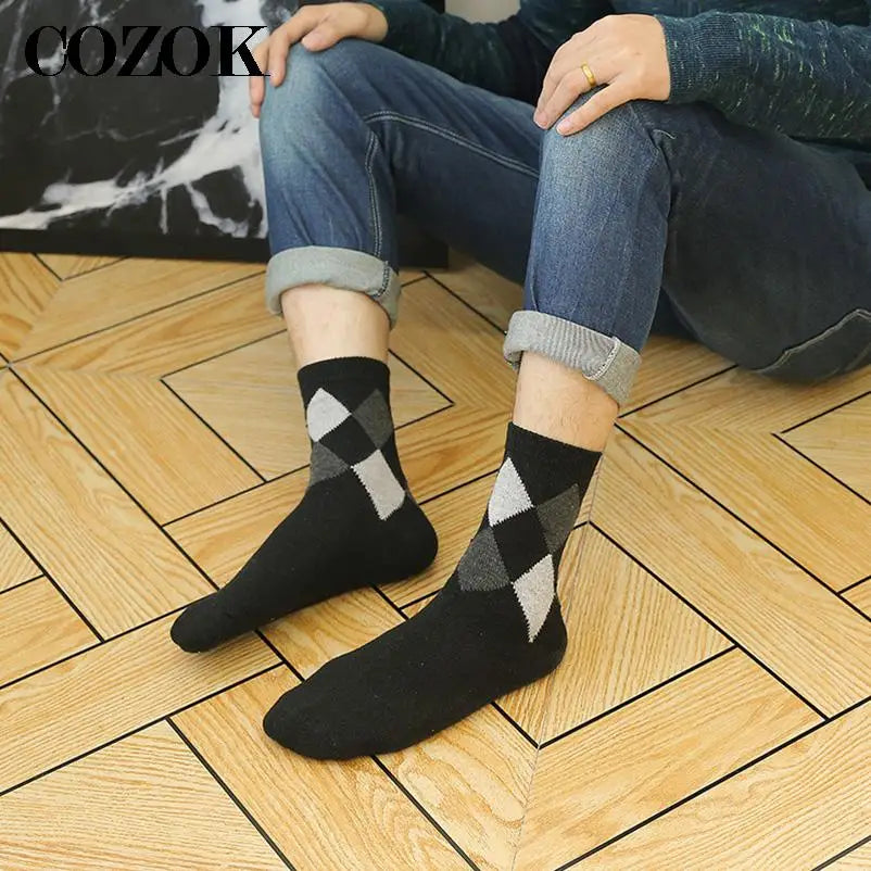 Men's Wool-Blend Winter Crew Socks, 5 Pairs