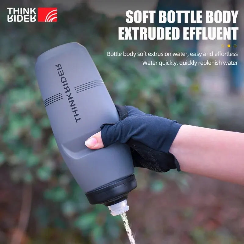 ThinkRider Cycling Water Bottle 620ml/750ml – Squeeze Jet, Leakproof, MTB & Road Bike Cage Compatible, 0–70°C