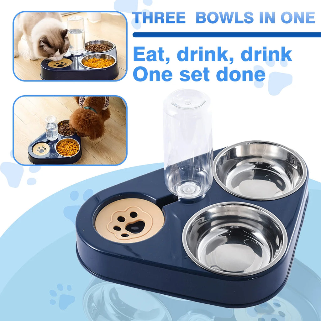 Non-Slip Stainless Steel Dog & Cat Food Bowl