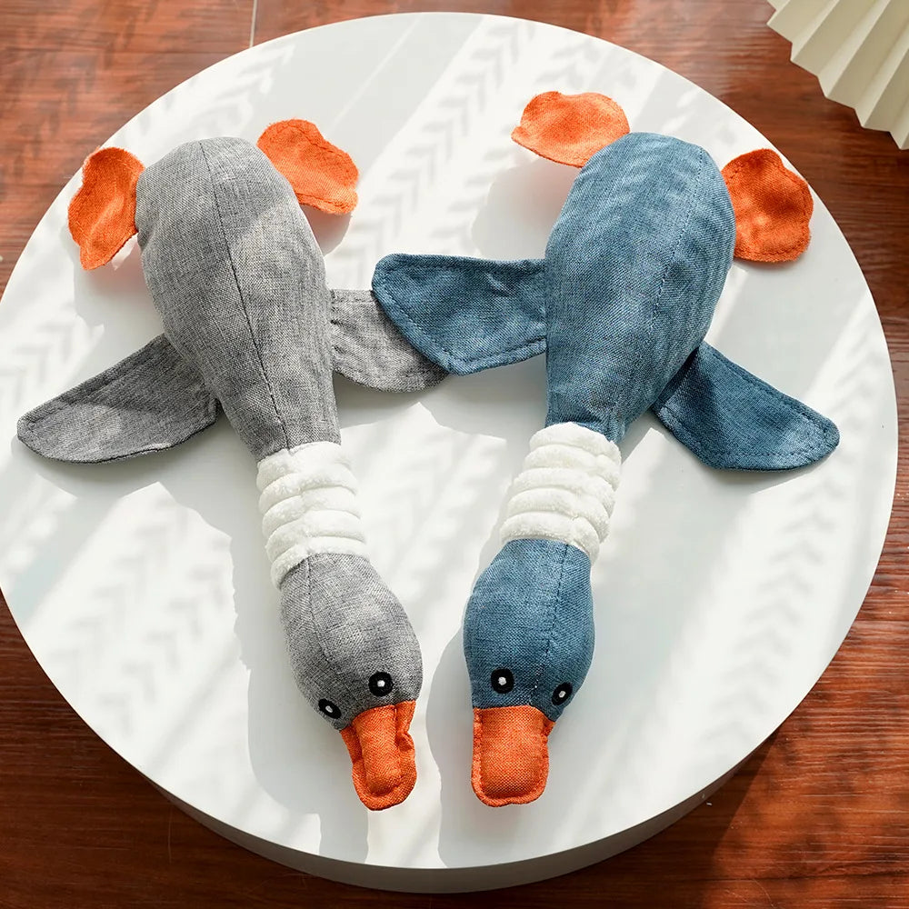 Geese Squeaky Chew Toy for Dogs & Cats