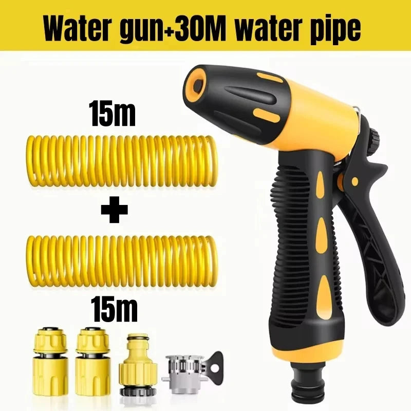 Telescopic High-Pressure Extension Hose Car Washing Tool Set – 10m or 20m for Pressure Cleaners
