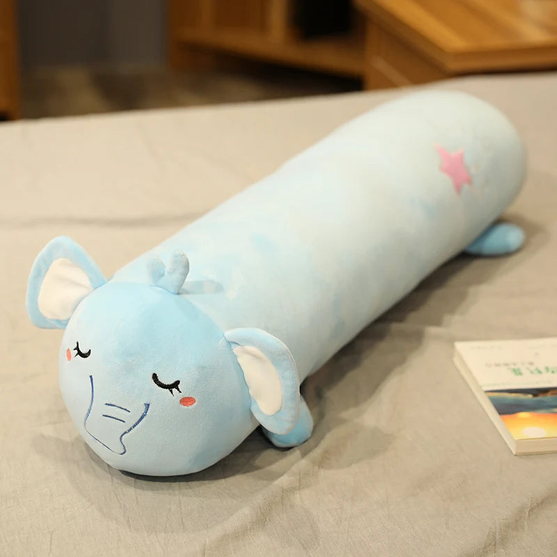Cervical Roll Neck Pillow Cover – Soft Cartoon Print, Zipper Closure, 80–140cm