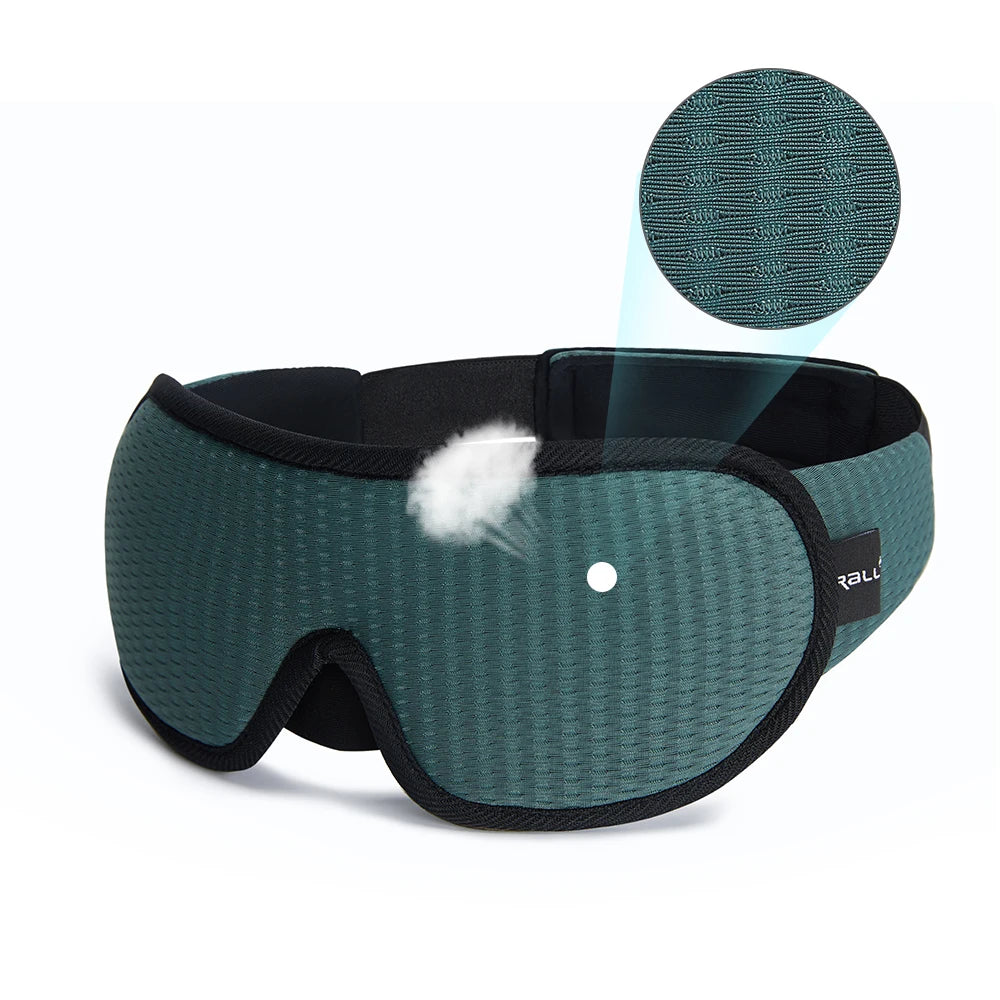 3D Contoured Sleep Mask — Total Blackout Eye Mask for Deep Sleep & Travel