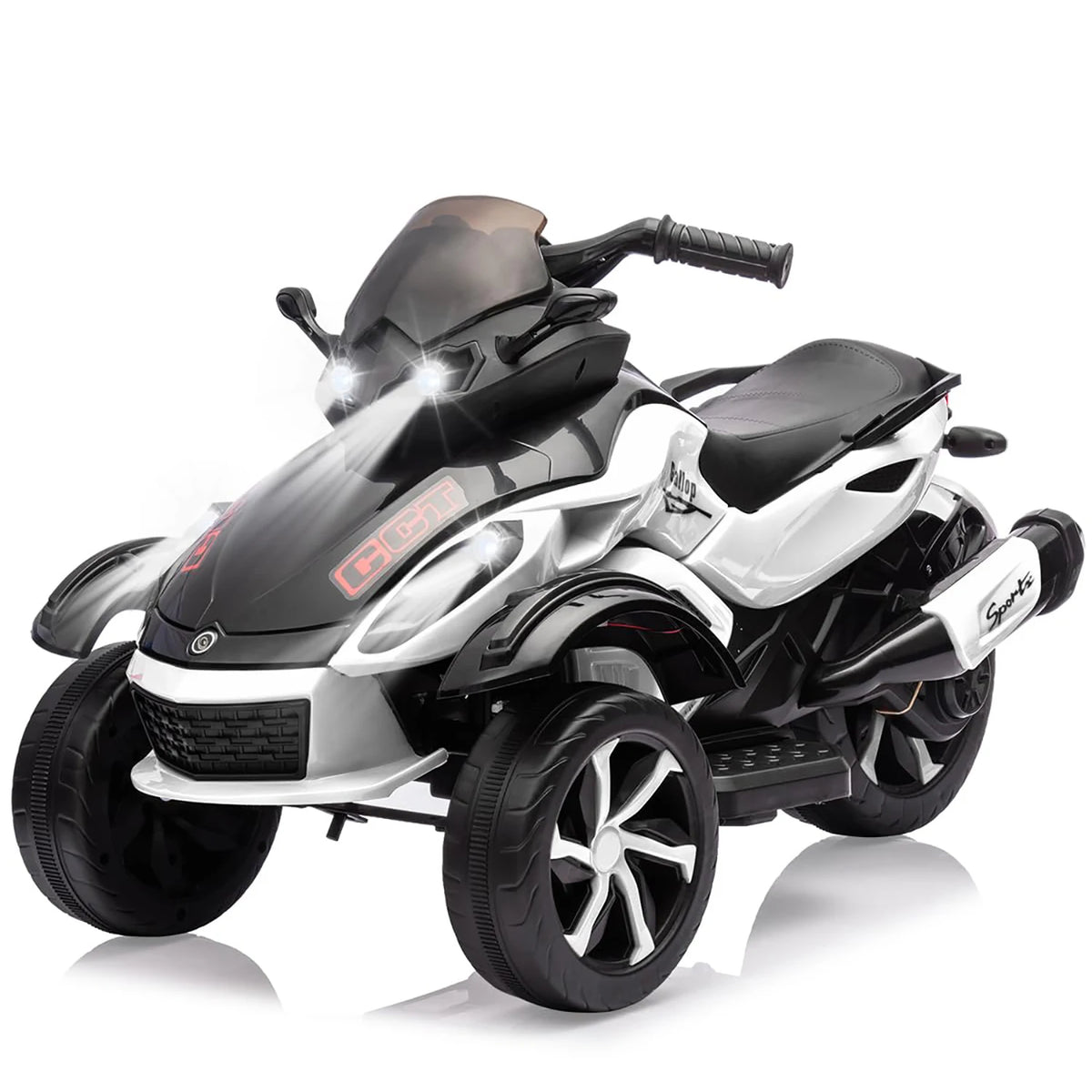 12V Kids Ride-On ATV – 3-Wheel Electric Toy with LED Lights