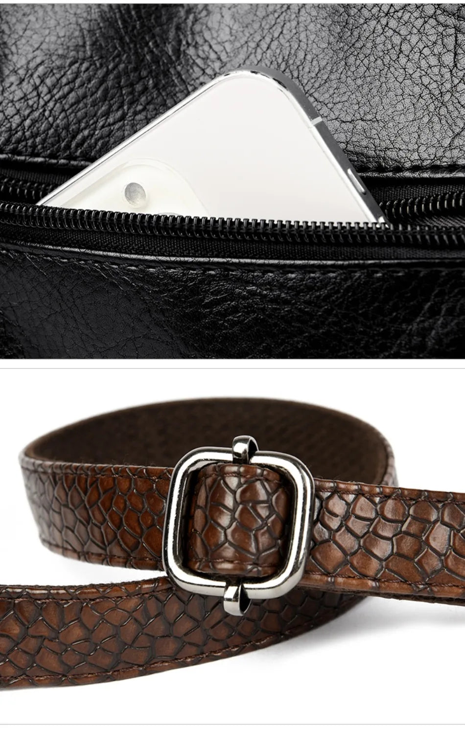 Luxury Soft Leather Large Capacity Tote Crossbody Bag – Elegant Shoulder Handbag for Women