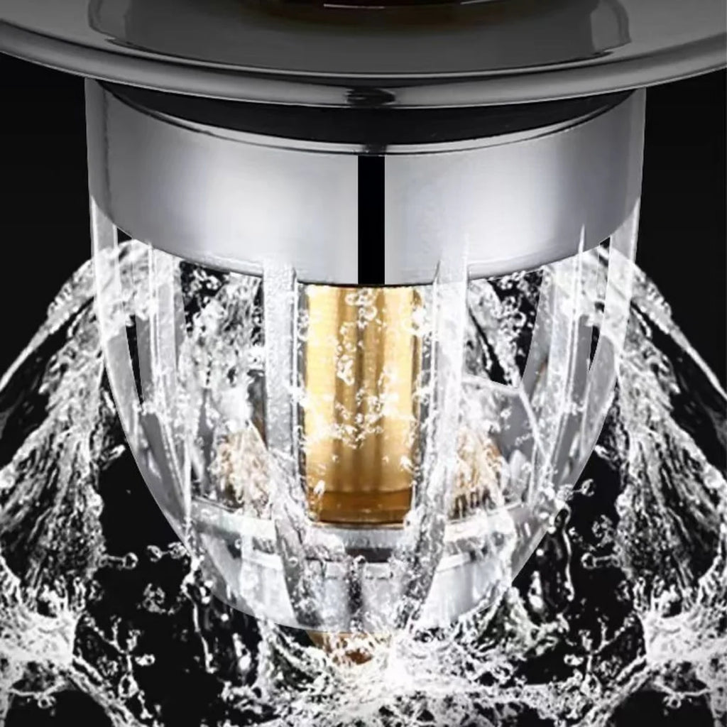 No More Clogged Drains — Pop-Up Chrome Sink Drain Stopper | Universal Rebound Filter with Hair Catcher, Easy Push Type