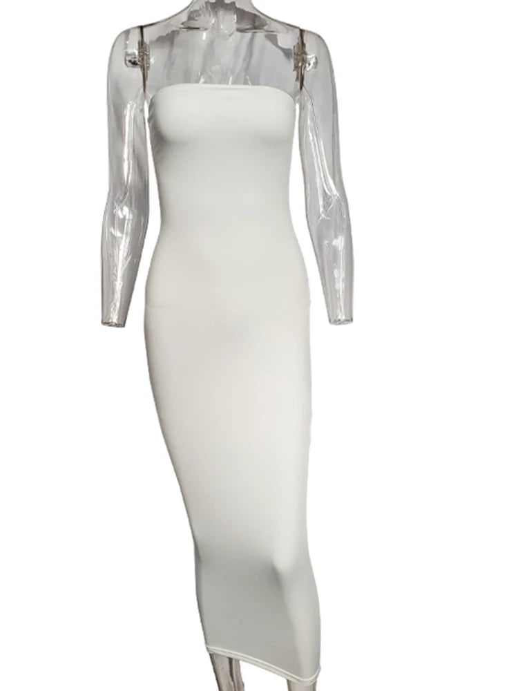 Women's Sexy Sleeveless Chest Wrap Long Beach Dress – Strapless Maxi Dress