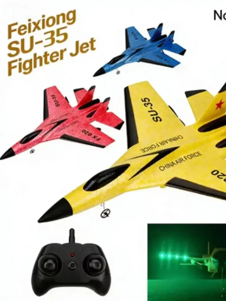 SU35 Scale 2.4G RC Fighter Glider Airplane – EPP Foam Hobby Plane for Kids & Beginners