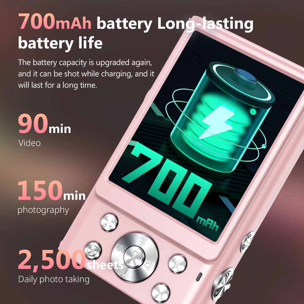 4K Digital Autofocus Vlogging Camera — 48MP with 2.8" Screen for Kids & Adults