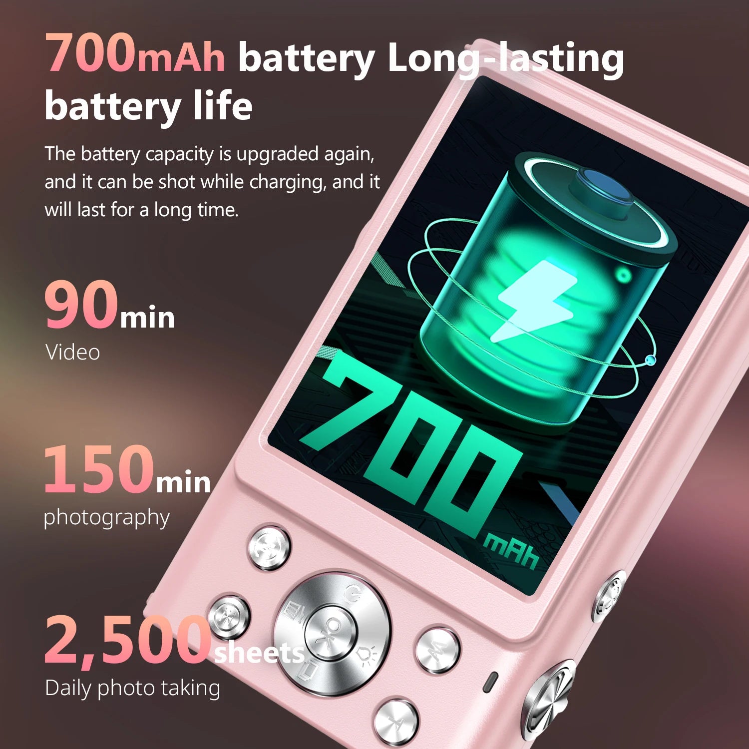 4K Digital Autofocus Vlogging Camera — 48MP with 2.8" Screen for Kids & Adults