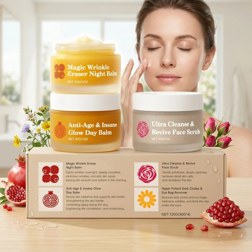 Day & Night Skincare Set – 4-Piece Brightening Barrier Repair Combo