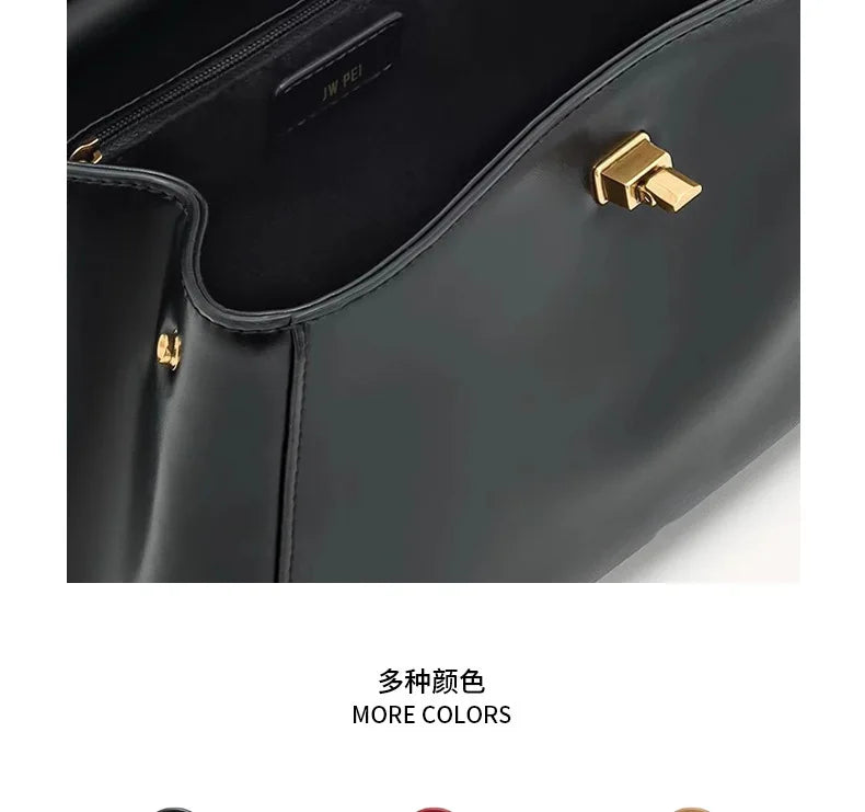 Lucia Lock PU Croco Shoulder Crossbody Bag – Luxury Light Fashion Tote for Women