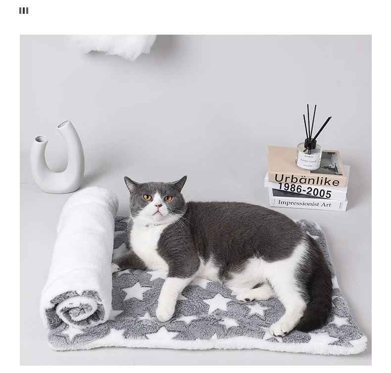 Flannel Pet Sleeping Mat – Soft Dog & Cat Bed Cushion, Puppy Sofa Mattress, Small to Large Dogs