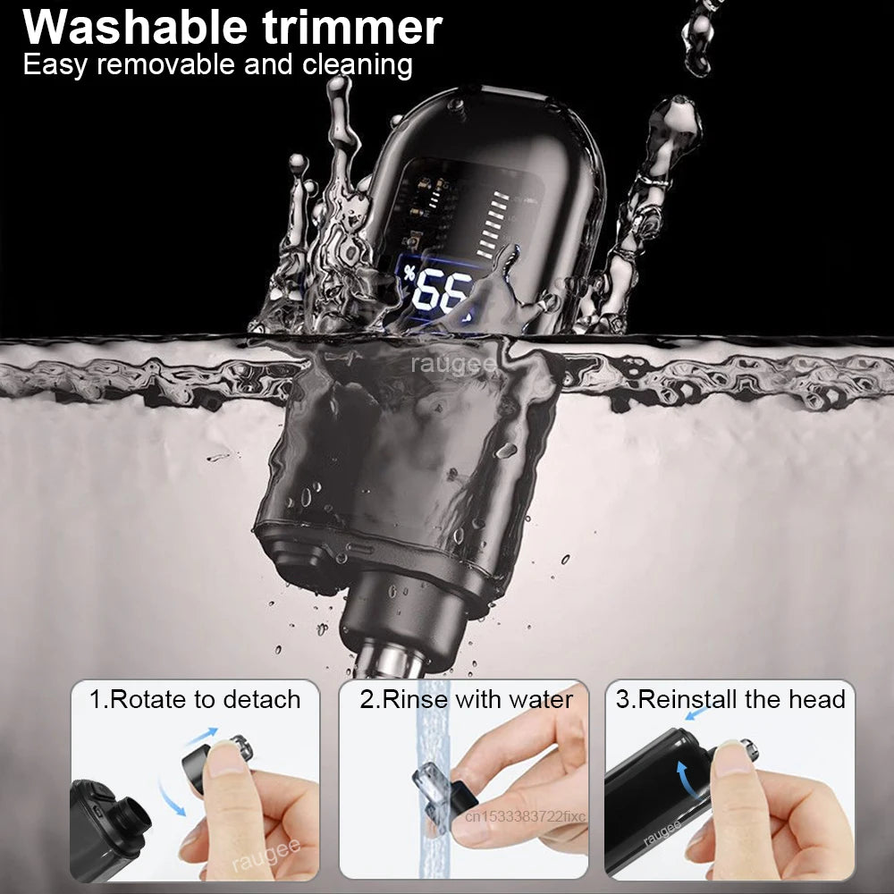 2-in-1 Rechargeable Waterproof Nose & Ear Hair Trimmer