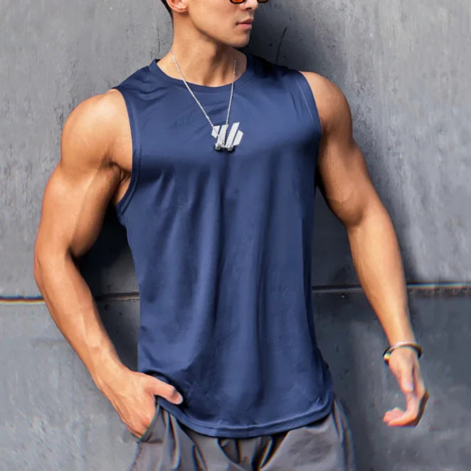 Men's Mesh Sleeveless Gym Vest — Breathable Athletic Training Top