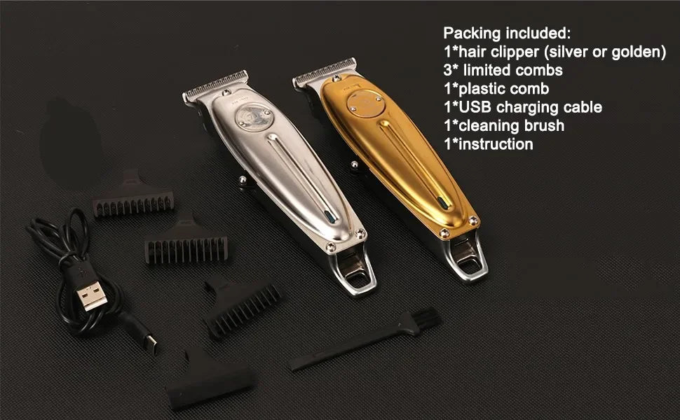 Kemei KM-1949 Full Metal Hair Clipper – Rotary Motor, 0mm Precision, 90-Min Runtime