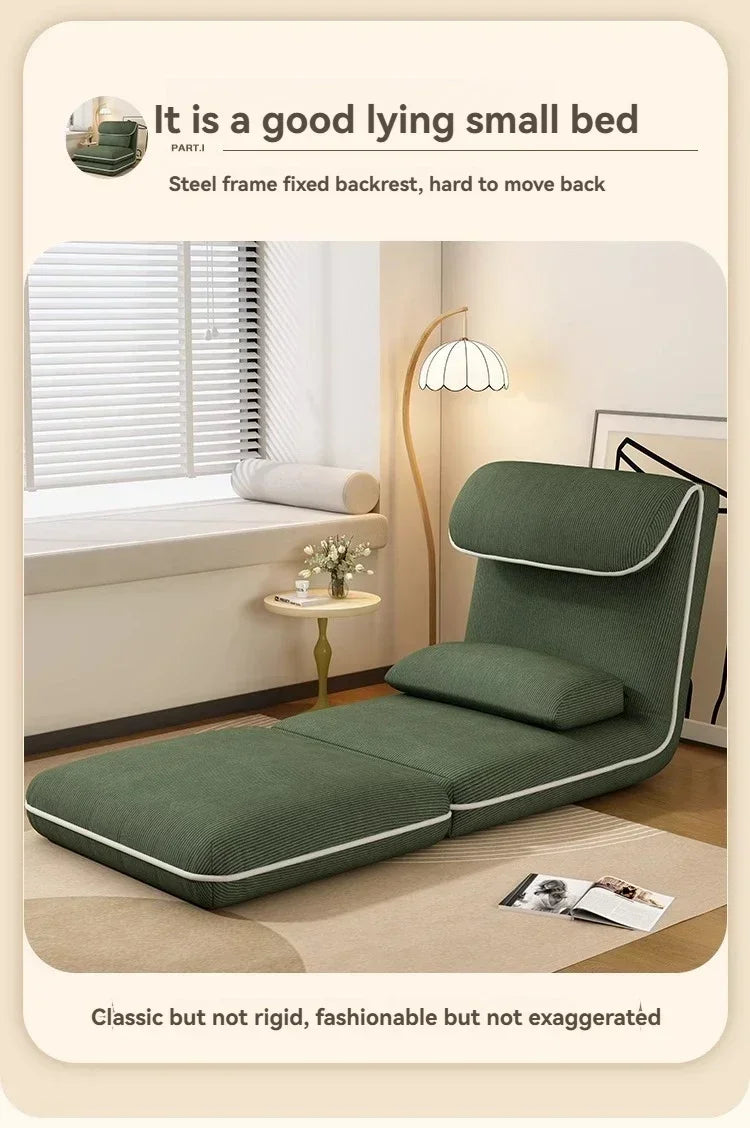 Foldable Fabric Sofa Bed — Lazy Tatami Lounge Chair