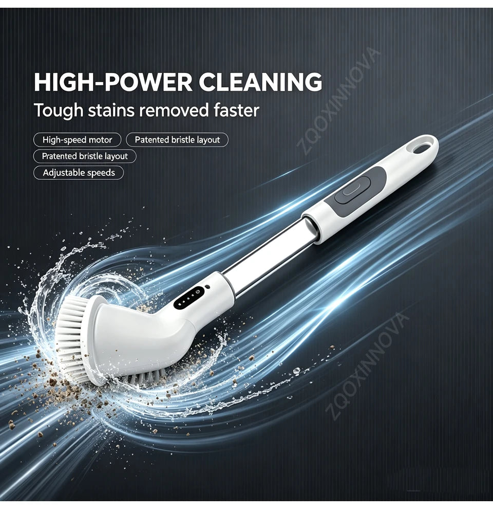 Cordless Household Spin Scrubber – Electric Multipurpose Cleaning Brush for Bathroom, Kitchen & Toilet