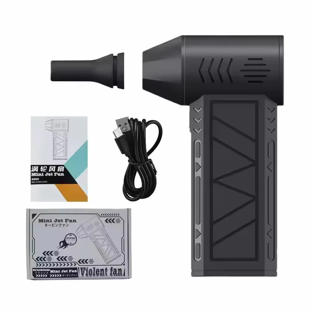 Turbofan 160000RPM Brushless Air Duster – High Power Jet Fan Variable Speed Handheld Dust Blower
