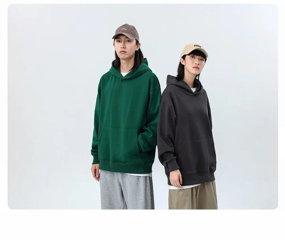 Men's Heavy Weight Polar Fleece Pullover Hoodie — 480gsm Thick Cotton Sweatshirt