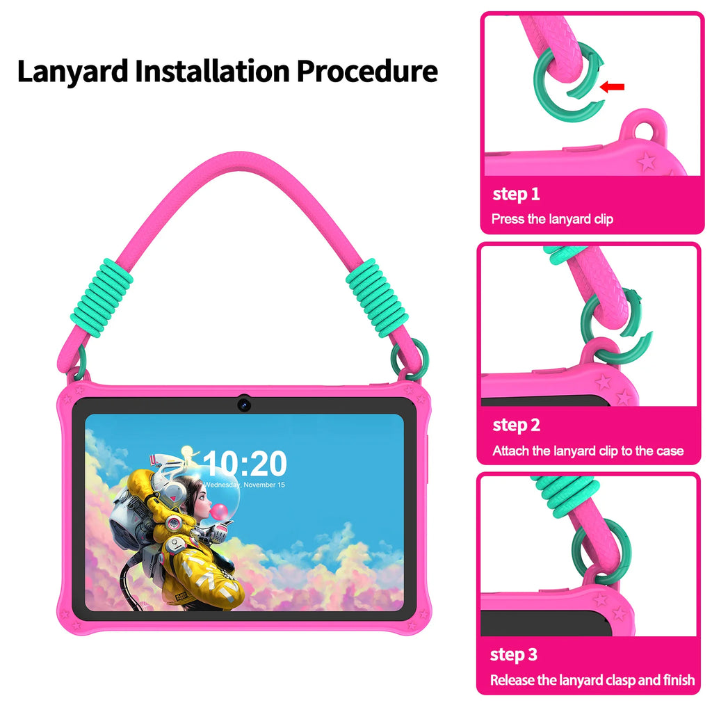 PRITOM K7 7" Kids Tablet – 4GB RAM, 32GB, Android 13, Wi-Fi, Parental Controls