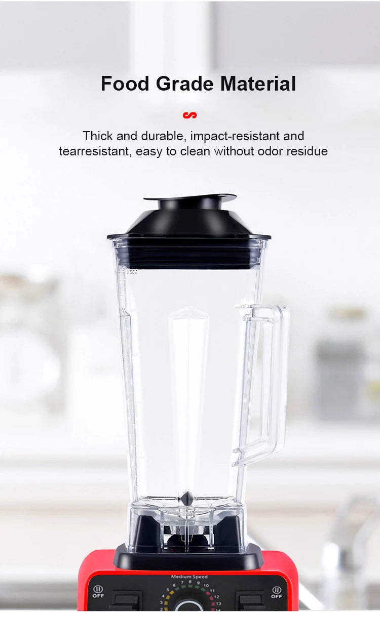 2000W Heavy Duty Commercial Blender — BPA-Free, High Power for Smoothies, Ice & Food Processing