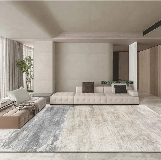 Modern Nordic Soft Lounge Rug – Washable Anti-Slip Large Area Carpet for Living Room & Bedroom, 24 Colors & 10 Sizes