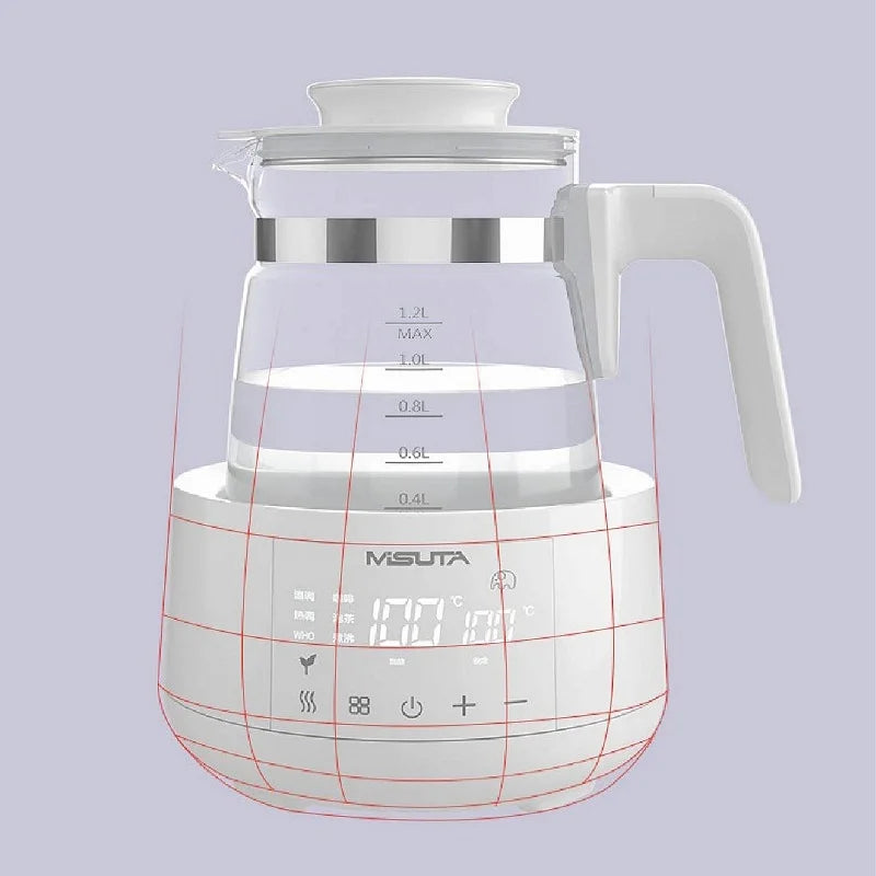 Smart Milk Warmer & Electric Kettle 1200ml — Constant Temperature Baby Bottle Warmer