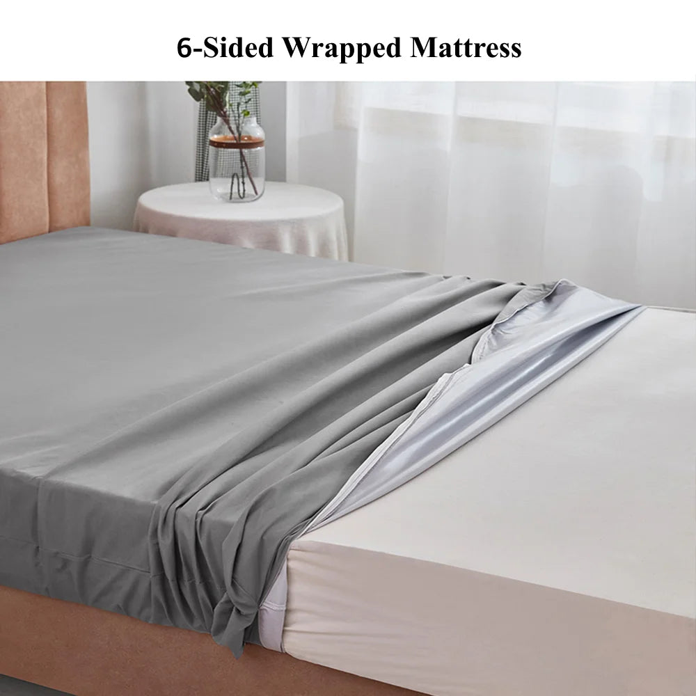 6-Sided Waterproof Mattress Cover with Zipper – Dustproof Encasement, Twin to King