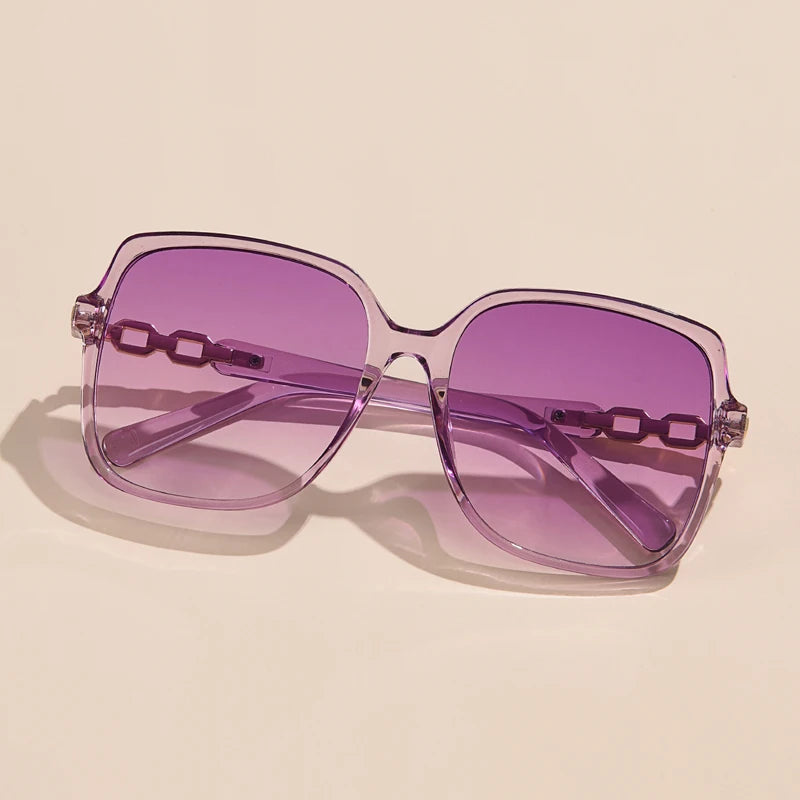 Women's Fashion Square Cycling Sunglasses | Big Frame Colorful Gradient Outdoor Shades
