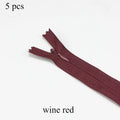 Invisible Zippers 5-Pack — Premium Hidden Zippers for Dresses, Pants & More (18cm–60cm)