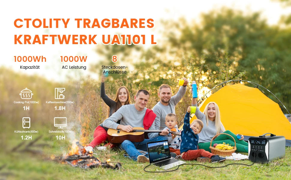 Portable Power Station — 2400W / 1800W / 500W LiFePO4 Solar Generator & Emergency Power Supply