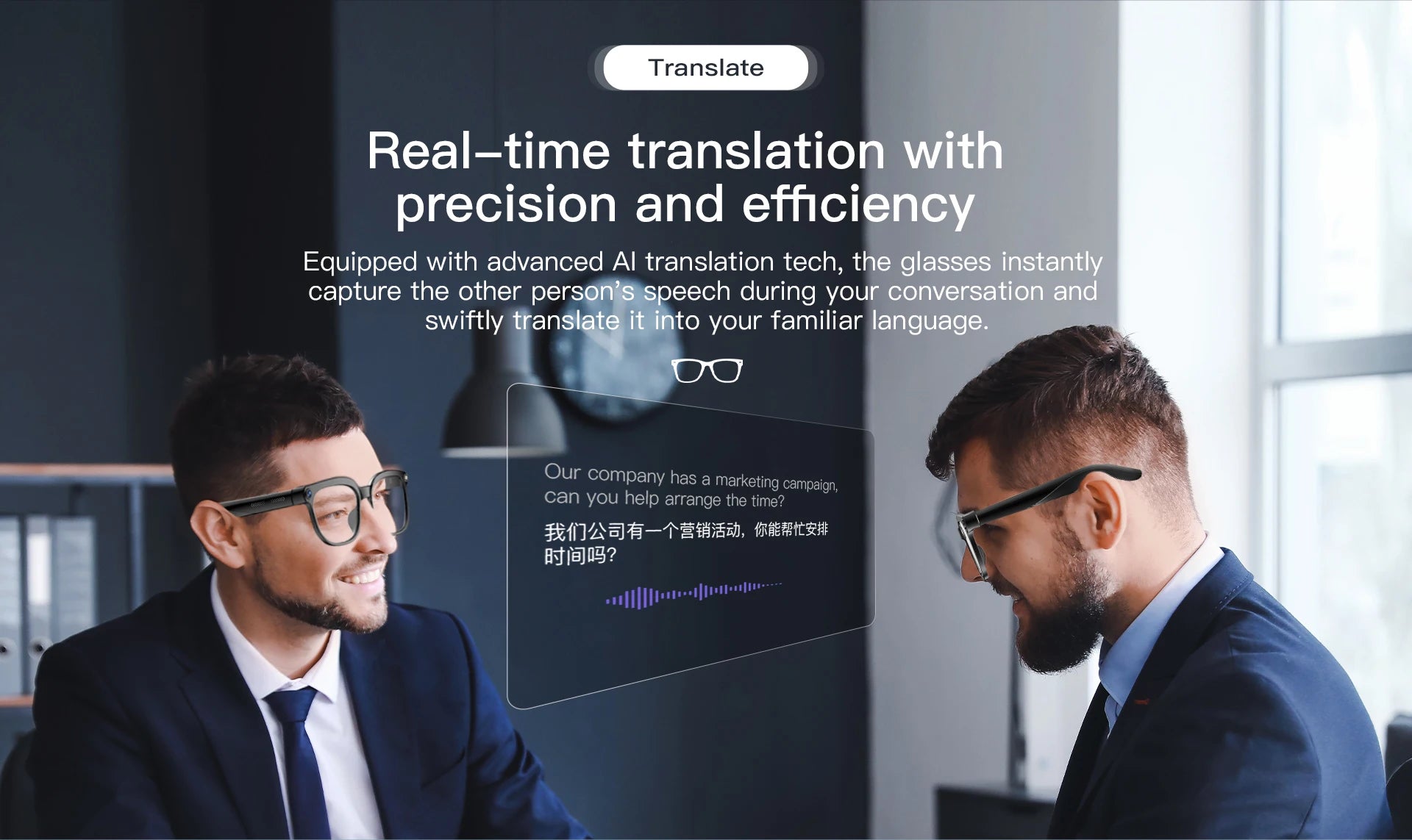 4K 8MP AI Smart Glasses — HD Camera, 150+ Language Translation, ChatGPT, WiFi & Bluetooth Calling