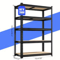 Heavy Duty 5-Tier Garage Shelving Unit — 2,000 LB Capacity, Adjustable Steel Storage Rack