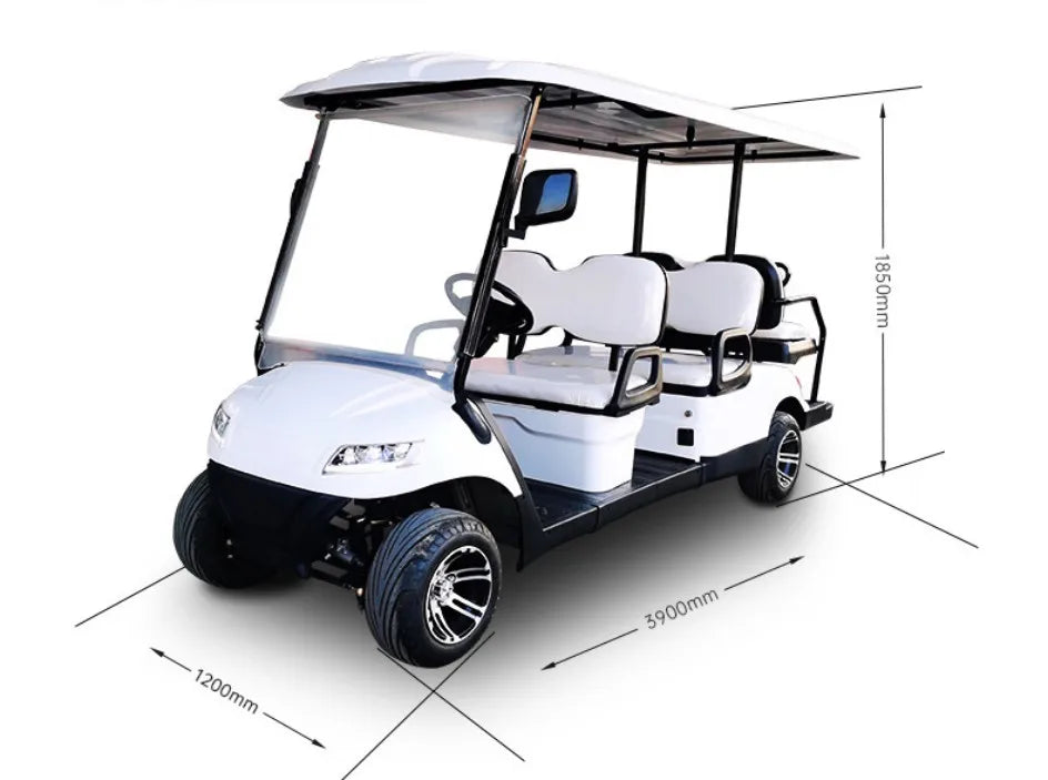 Street Legal 2-Seat Electric Golf Cart — 48V–72V AC Controller, 5000W Motor