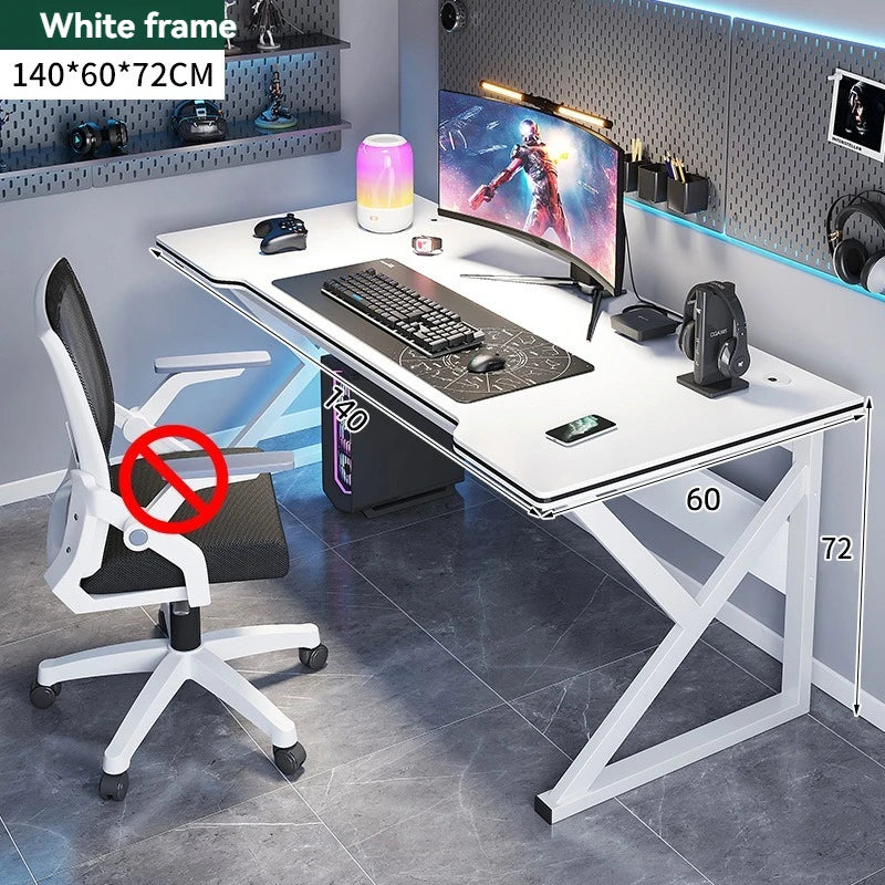 Simple Computer Desk — Metal Frame Home Office, Student, Gaming & E-Sports Workbench