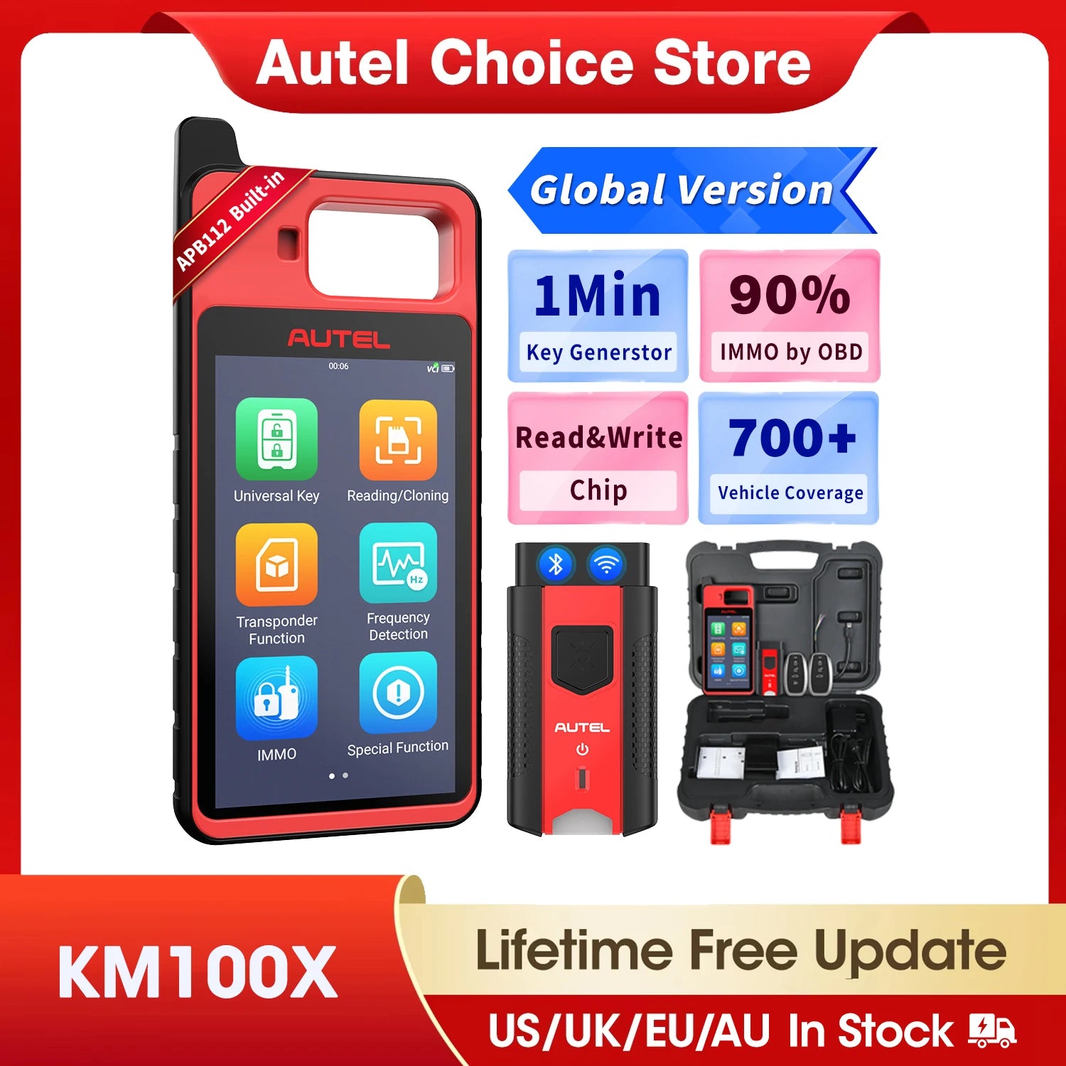 Autel MaxiIM KM100 Car Key Fob Programmer Tool