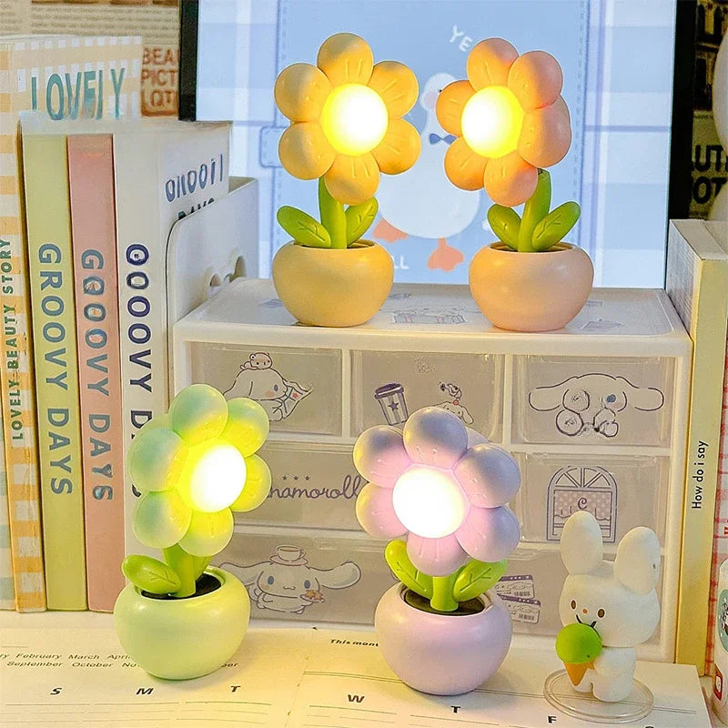 Mini Flower Night Light – LED Potted Design