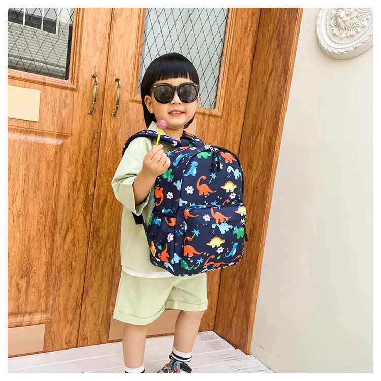 Dinosaur Print Backpack – Kids Kindergarten School Bag