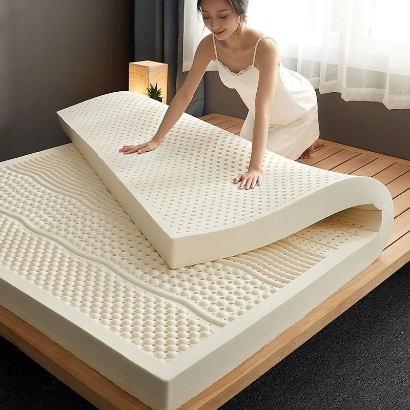 100% Natural Latex Mattress with Cover – Imported Pure Rubber, 1.8m/2.0m, Thickened