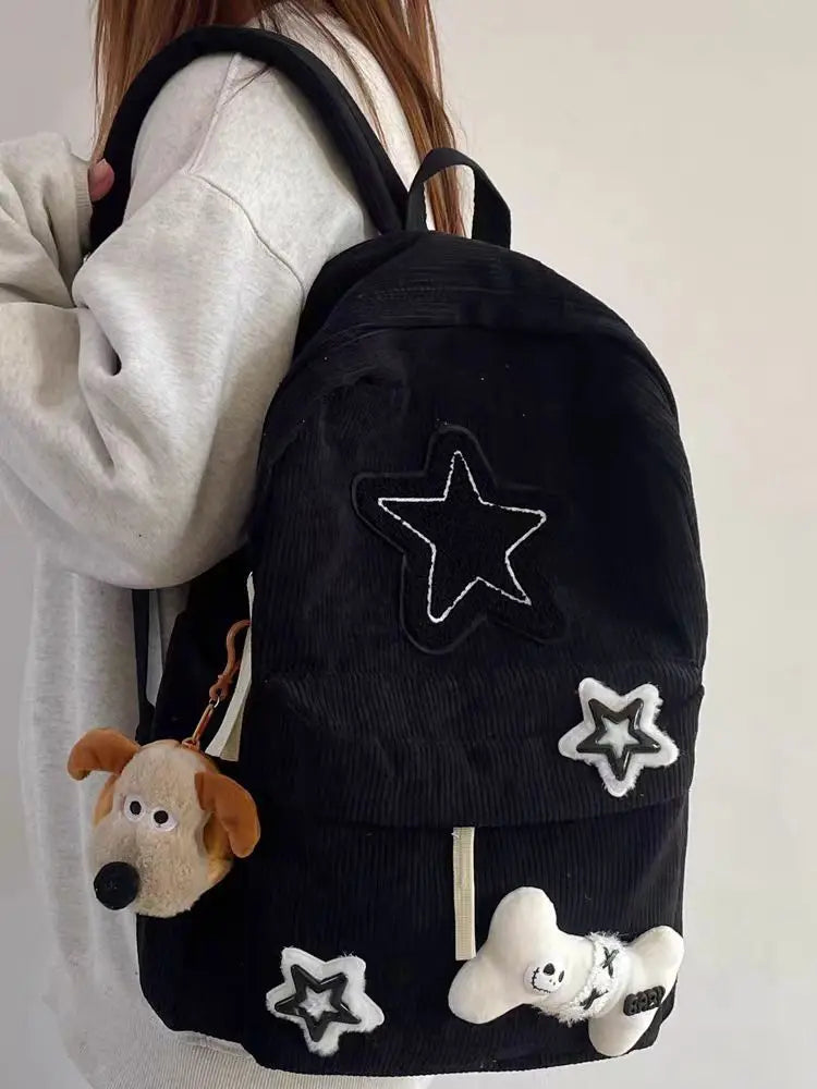 Corduroy Backpack – Girls School & Everyday Book Bag