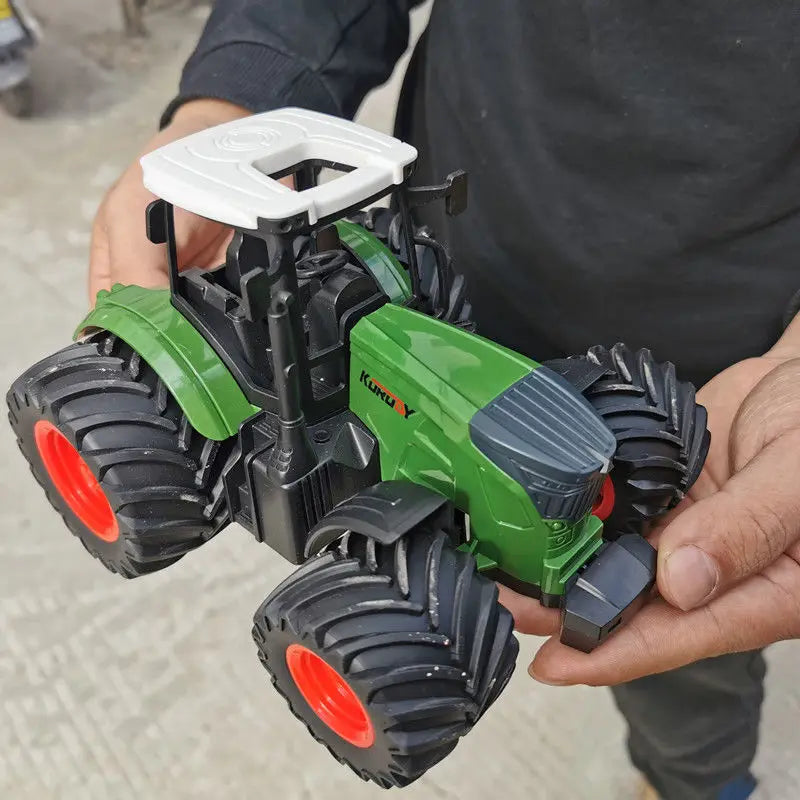 Farm Tractor Toy with Trailer & Accessories – Simulation Farmer Vehicle Set for Kids