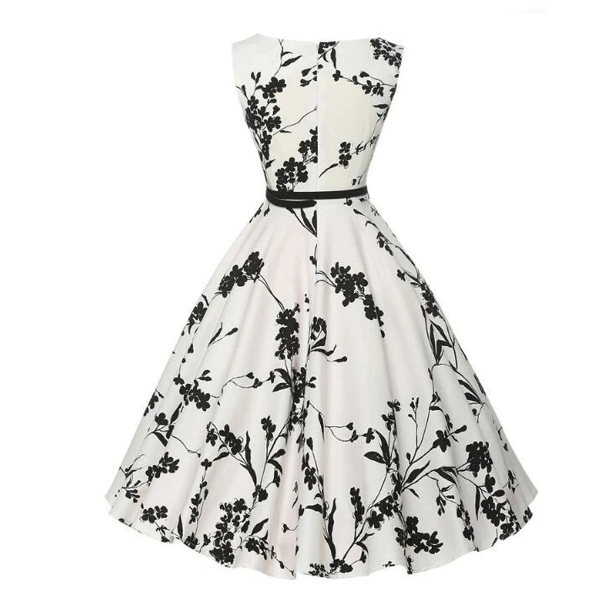 Floral Retro Swing Vintage Rockabilly Dress – Summer Casual Women's Vestido