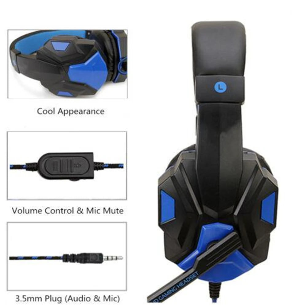 Wired Gaming Headset with Noise-Cancelling Mic — 120° Adjustable for PS4, PS5, Xbox, PC & Smartphone