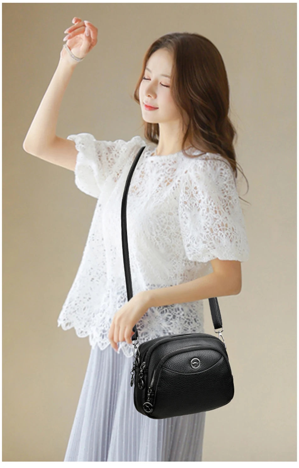 Luxury Solid Color Square Shoulder Crossbody Bag – Vintage PU Leather Messenger Handbag for Women