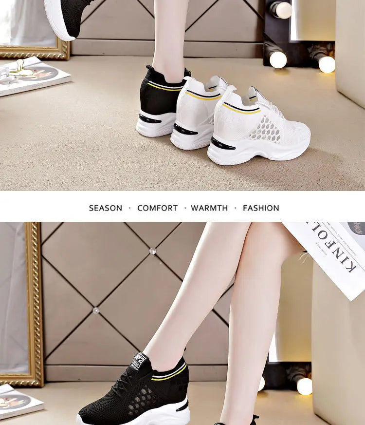 Women's Breathable Hollow Platform Sneakers